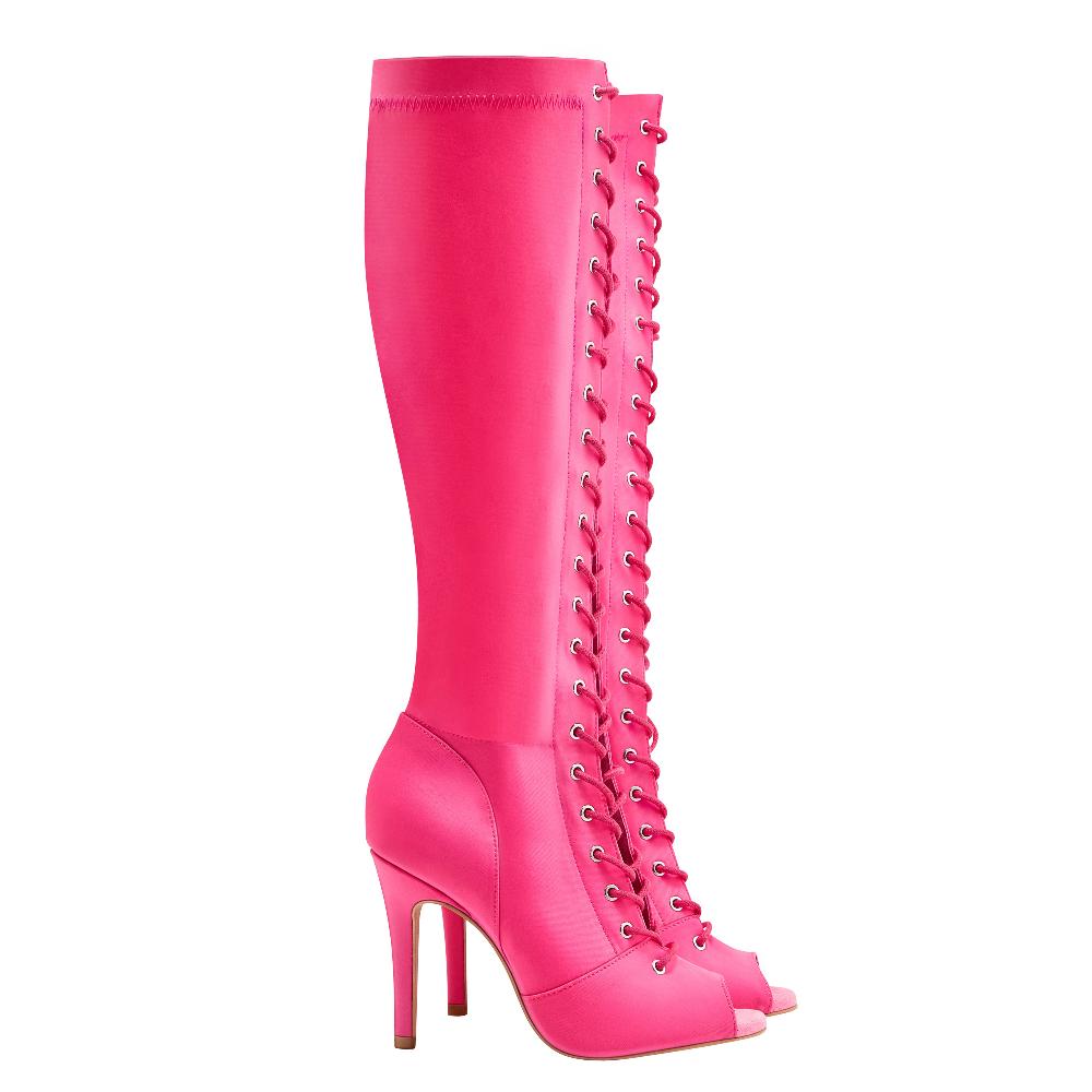 Bouge Moi Shoes Pink Knee High Boot